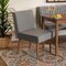 Baxton Studio Alvis MidCentury Modern Grey Velvet Upholstered and Walnut Brown Finished Wood Dining Chair 214-11959-ZORO - alternate 1